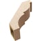 Ekena Millwork 5-inch W x 14-inch D x 14-inch H Valencia Rough Cedar Woodgrain TimberThane Knee Brace, Primed BRCUR05X14X14VALRCPR - alternate 4